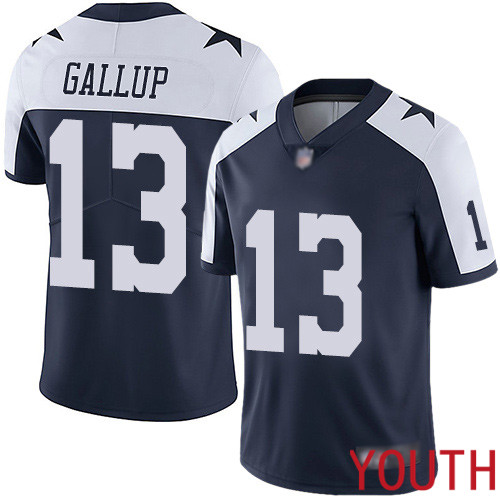 Youth Dallas Cowboys Limited Navy Blue Michael Gallup Alternate #13 Vapor Untouchable Throwback NFL Jersey